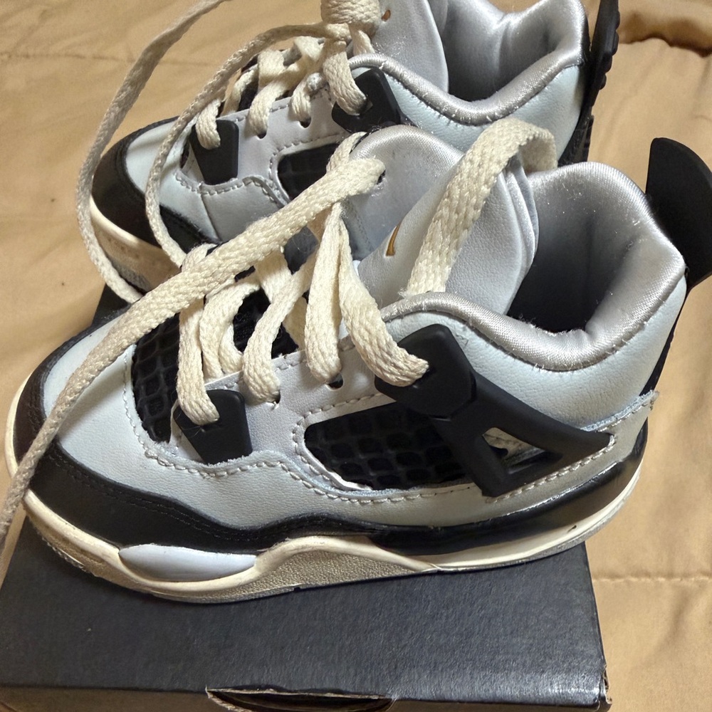 Jordan Kids Black and White Sneakers